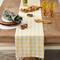 Yellow and White Checkers Table Runner 14" x 108"